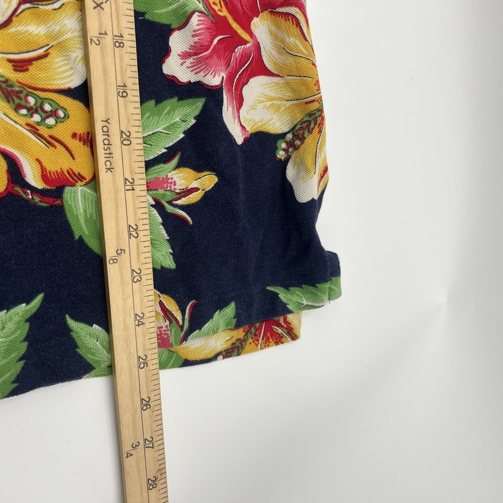 Polo Ralph Lauren Vintage Hibiscus Polo Shirt Mens S Floral Hawaiin Classic Fit - Picture 7 of 8